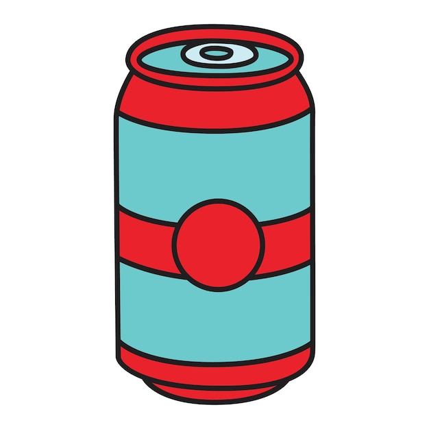 Eine hochwertige Vektorillustration einer Soda-Dose mit einem eleganten Aluminium-Design