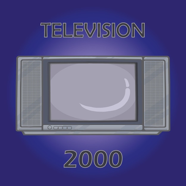 Eine illustration des fernsehens von 2000