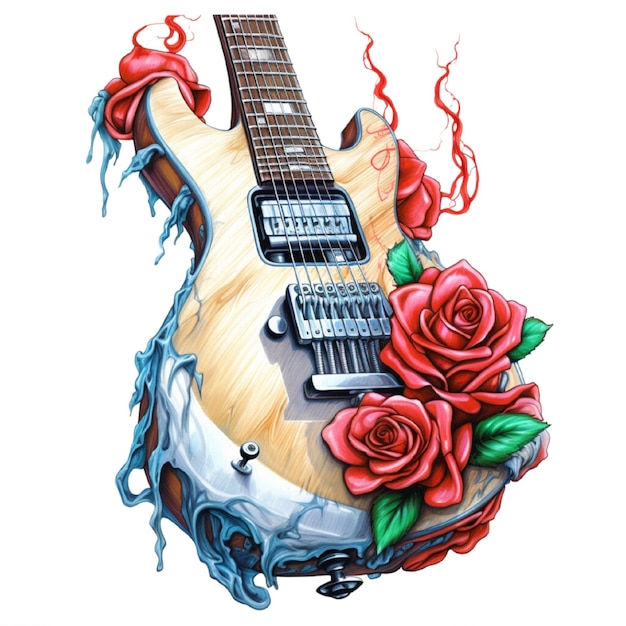Eine illustration, die rockmusik symbolisiert