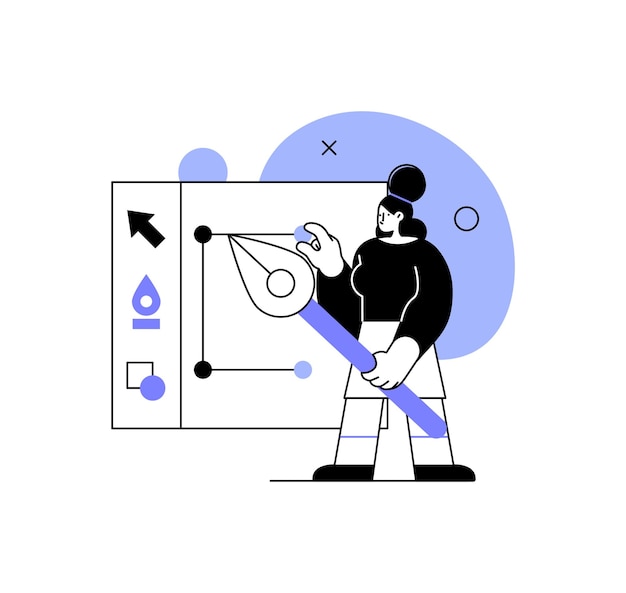 eine Illustration eines Mannes, der an eine Wand zeichnet