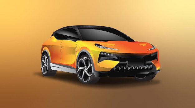 Eine Illustration eines Nissan Koris-Autos.
