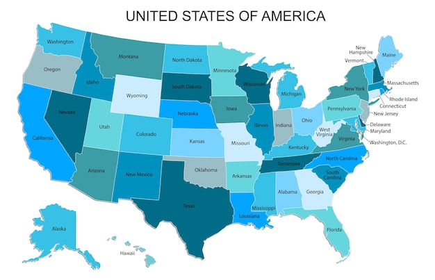 eine Karte der Vereinigten Staaten von Amerika