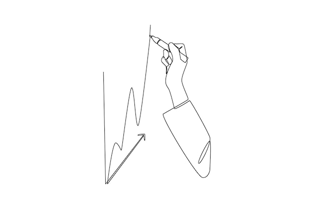 Eine kontinuierliche Linienzeichnung des Management-Geschäftskonzepts Doodle-Vektorillustration