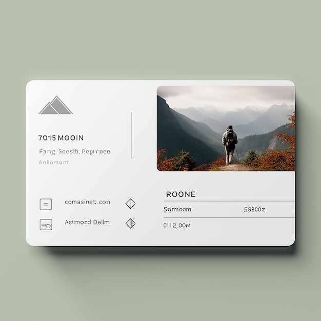 Vektor eine minimalistische visitenkarte mit foto einer person für eine e-commerce-firma