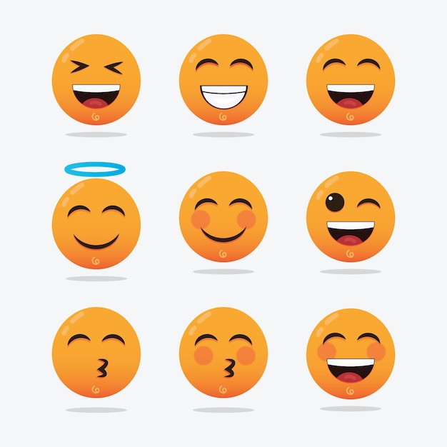 Vektor eine neue reihe von emojis