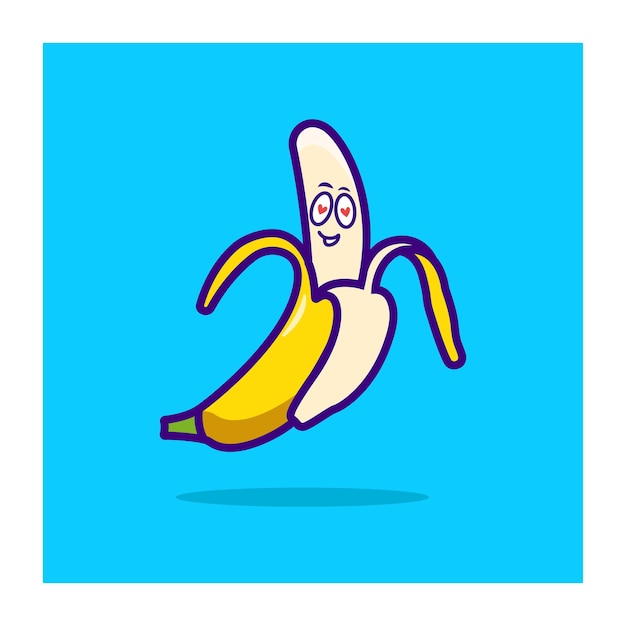 Eine niedliche Bananenvektorillustration