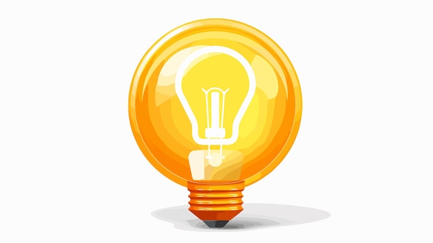 eine orangefarbene Glühlampe mit einer gelben Glühlampe auf einem weißen Hintergrund