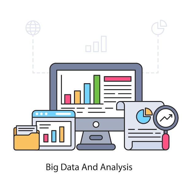 Eine perfekte Design-Darstellung der Big-Data-Analyse
