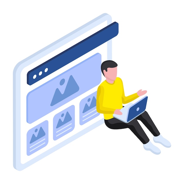 Eine perfekte Designillustration der Weblandschaft