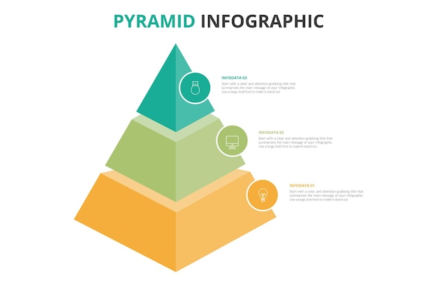 Vektor eine pyramide mit einer pyramide, auf der 