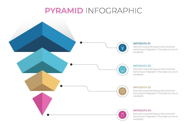 Eine pyramide von pyramiden, die schwarz gekennzeichnet ist