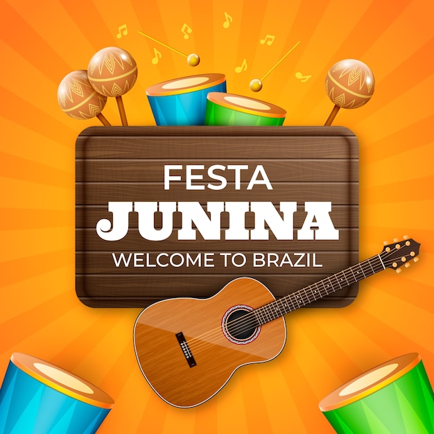 Eine realistische Festas Juninas-Illustration