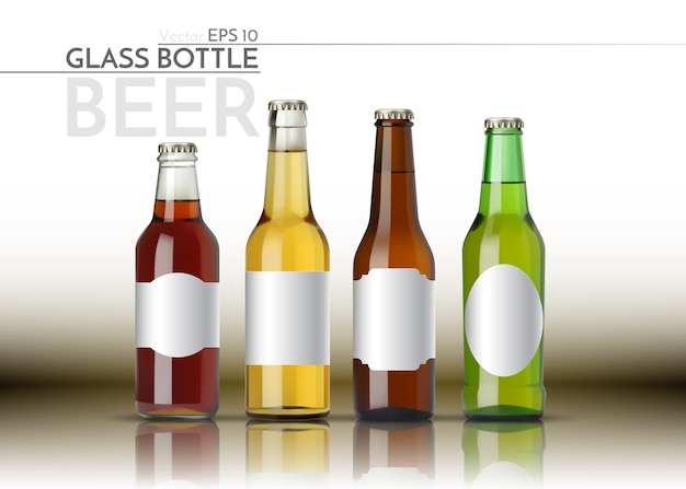 Eine realistische Glasflasche Bier