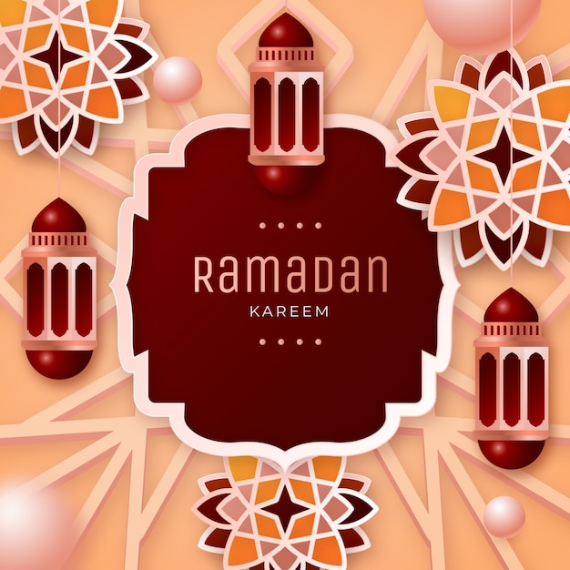 Eine realistische Illustration für die islamische Ramadan-Feier.
