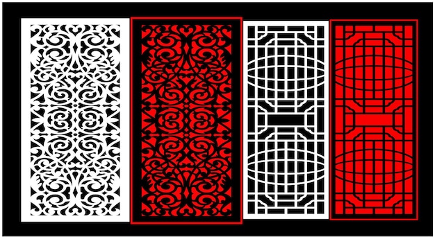 Eine Reihe dekorativer Tafeln mit dem Wort Hieroglyphen auf der Unterseite.