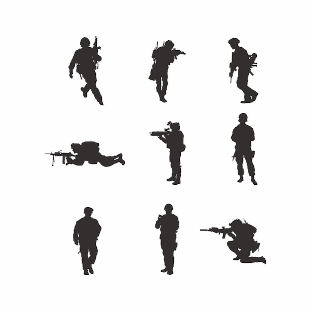 eine Reihe von Bildern von Soldaten und einem Kameramann