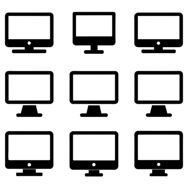 eine Reihe von Computermonitoren mit den Wörtern "quote" und "word quote" auf der Unterseite