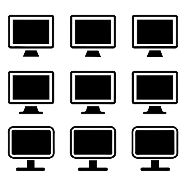 eine Reihe von Computermonitoren mit den Worten all the same auf der Unterseite