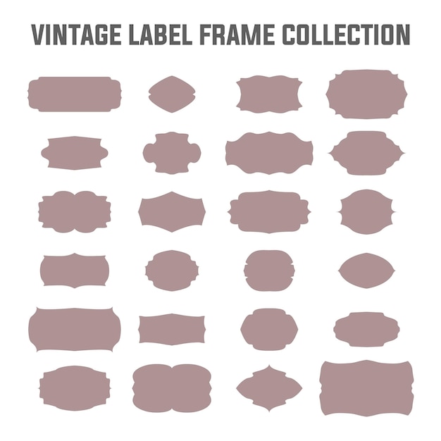 Vektor eine reihe von vintage label frame collection