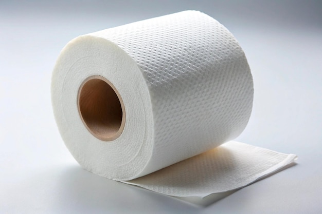 eine Rolle Toilettenpapier liegt auf einem Tisch