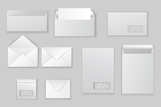 Eine Sammlung von Umschlag-Mockups in realistischem 3D-Design Schwarz-Weiß-Bild