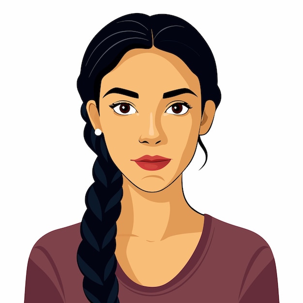 Eine schöne Mädchen-Vektor-Illustration