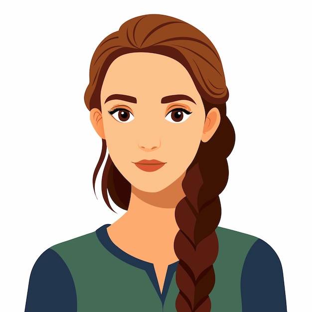 Eine schöne Mädchen-Vektor-Illustration