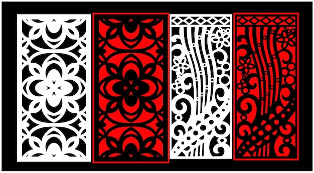 Eine schwarz-weiße karte mit einem rot-schwarzen design.