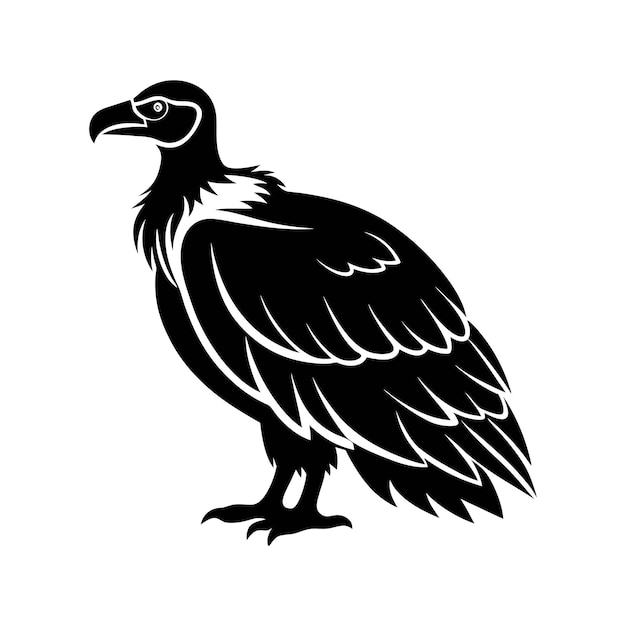 eine schwarz-weiße Zeichnung eines Vogels mit weißem Hintergrund