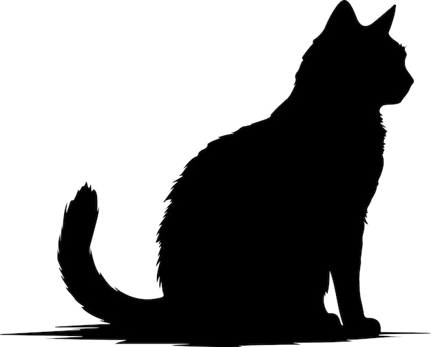 Vektor eine silhouette einer katze