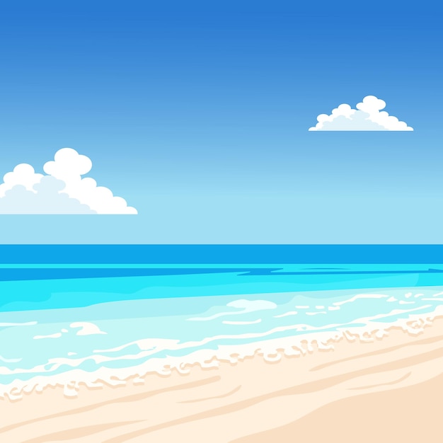 eine Strandszene mit einem Strand und einer Wolke am Himmel