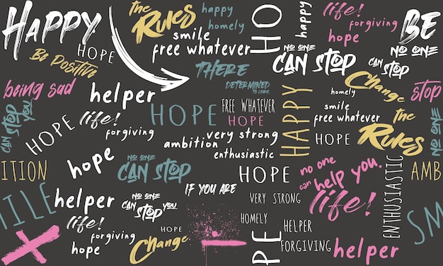 eine Tafel mit den Worten "Hope" geschrieben