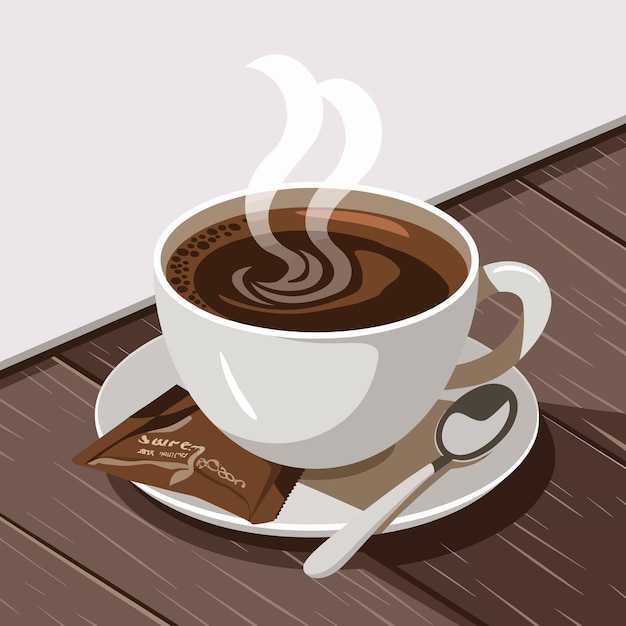 eine Tasse Kaffee mit einem Schokoladengetränk auf einem Tisch