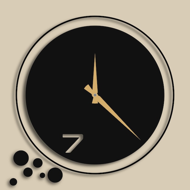 Eine Uhr mit der Nummer 7 darauf