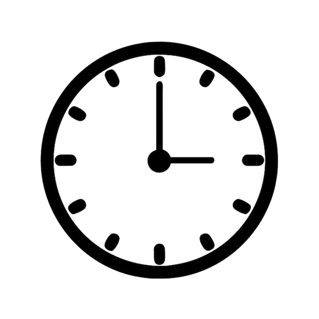 eine Uhr mit der Uhrzeit 12 Uhr