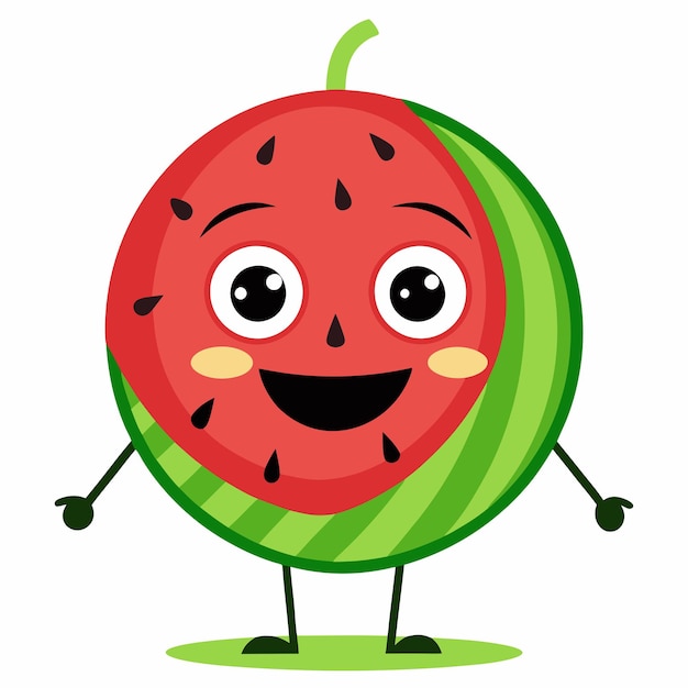 eine Wassermelone mit einem grünen Streifen