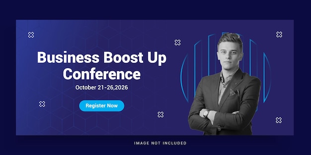 Eine webseite, auf der steht, dass die business-boost-up-konferenz steht.