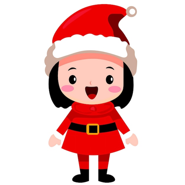 eine Zeichentrickfigur mit einem Weihnachtsmannshut darauf