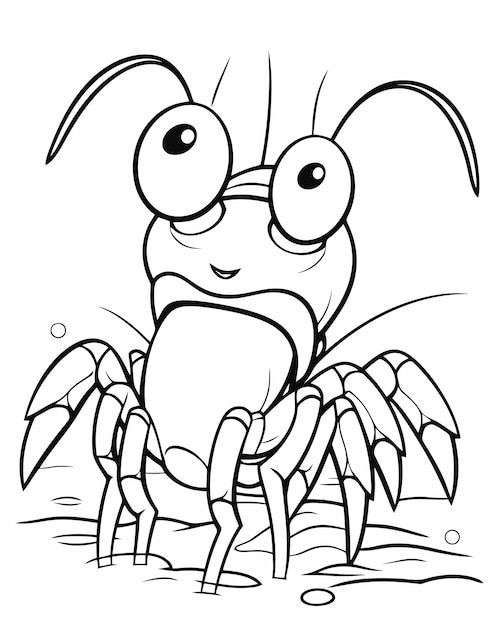 Eine Zeichentrickzeichnung eines Käfers mit großen Augen
