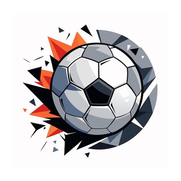 Eine Zeichnung einer Vektorillustration eines Fußballballs