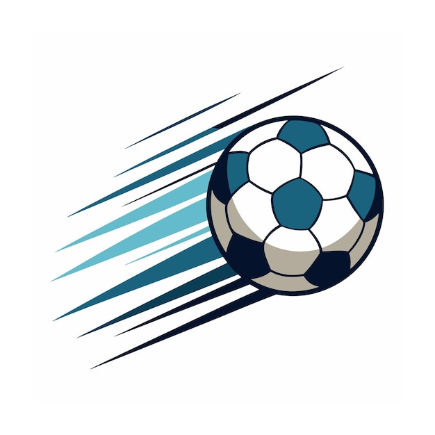 Eine Zeichnung einer Vektorillustration eines Fußballballs