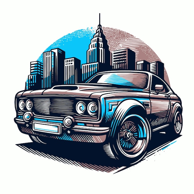 eine Zeichnung eines Autos mit dem Wort nyc darauf