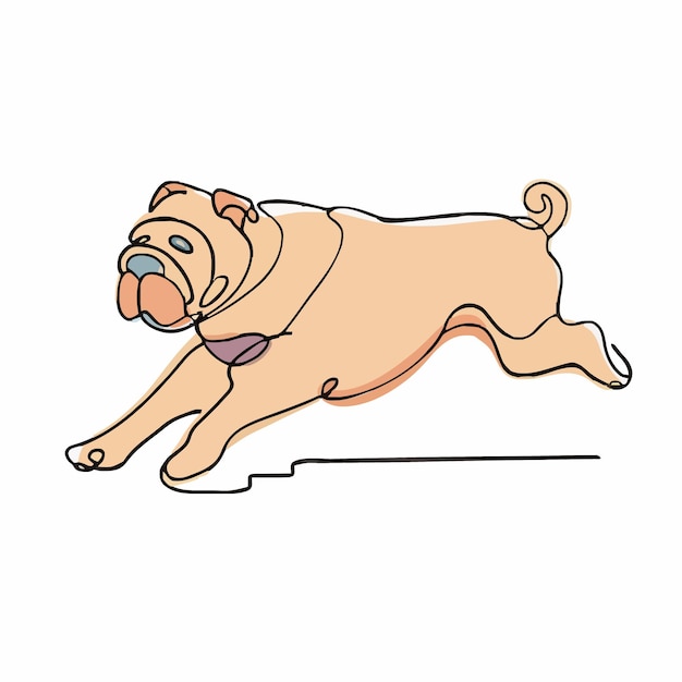 Eine zeichnung eines hundes mit einem halsband