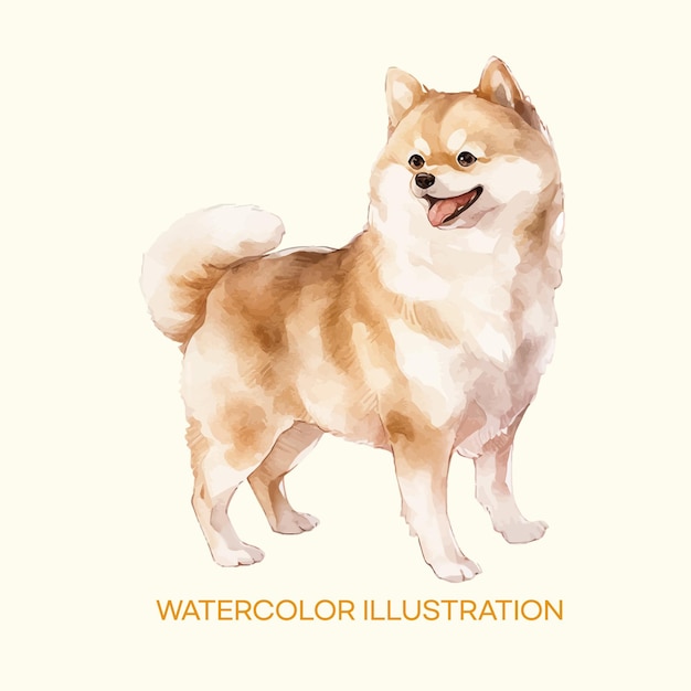 eine Zeichnung eines Hundes namens Aquarell