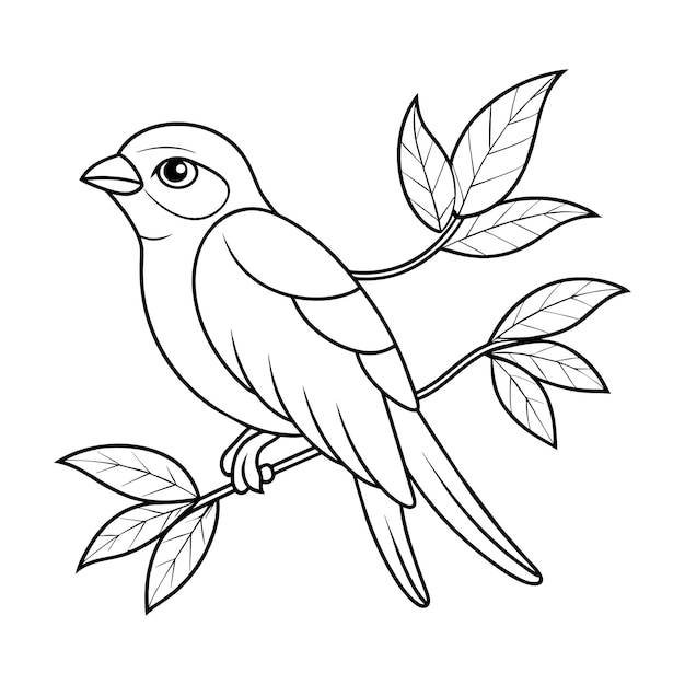eine Zeichnung eines Vogels mit einem Blatt darauf