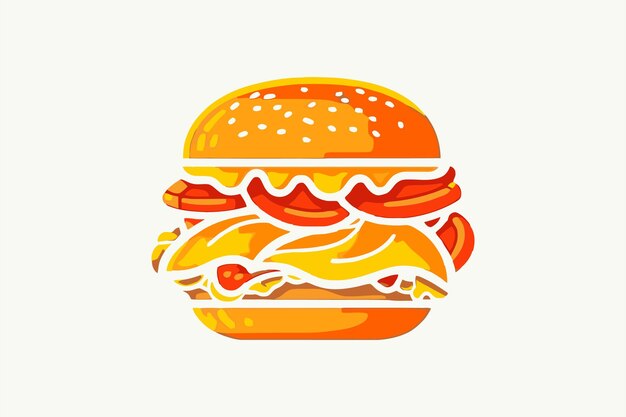 Eine zingerburger-illustration maskot-sublimationsvektor