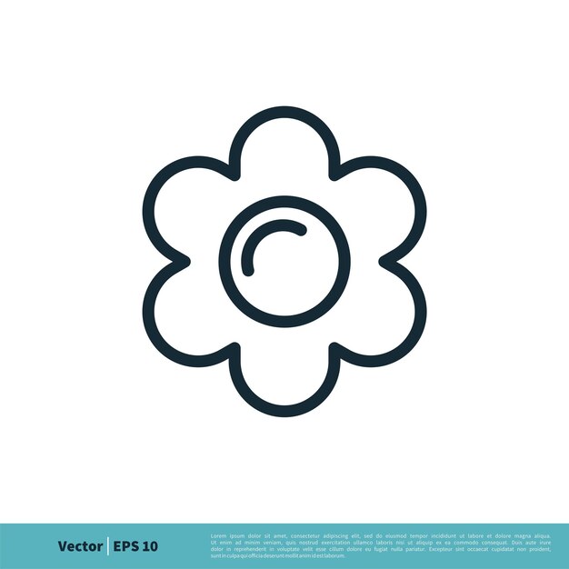 Einfache Blume Symbol Vektor Logo Vorlage Illustration Design Vektor EPS 10