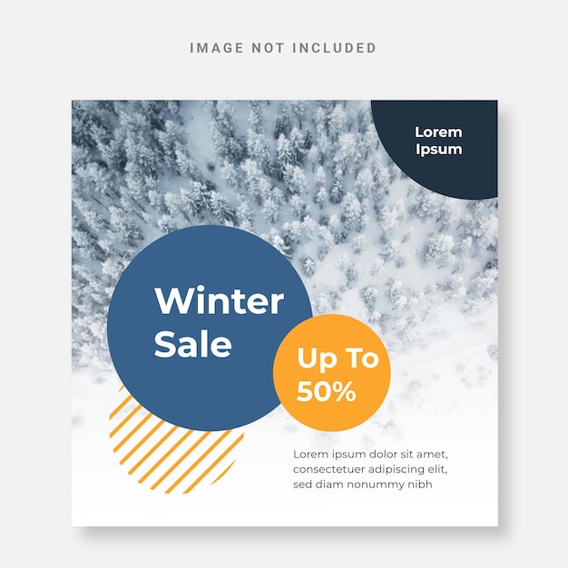 Vektor einfache designvorlage für den winterverkauf