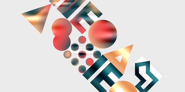 Einfache Formen Kreise Dreiecke Rechtecke abstrakter Hintergrund Vektor Illustration für Tapeten Banner Hintergrund Karte Buch Illustration Landungsseite