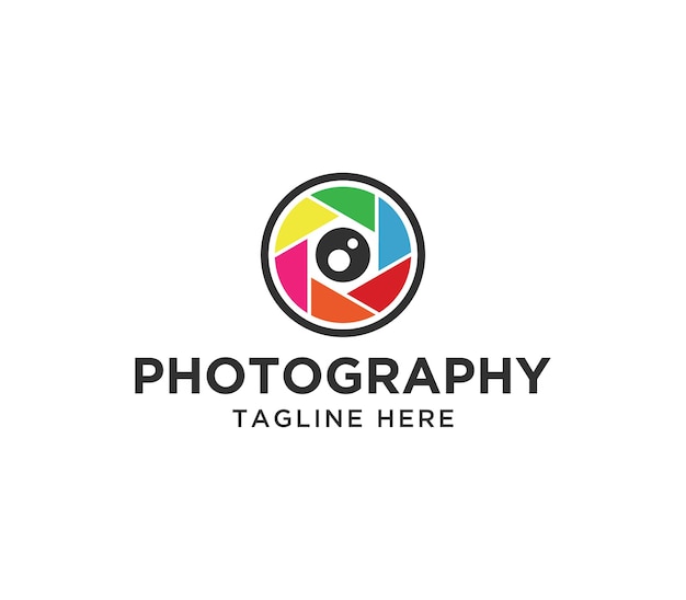 Einfache fotografie logo design template